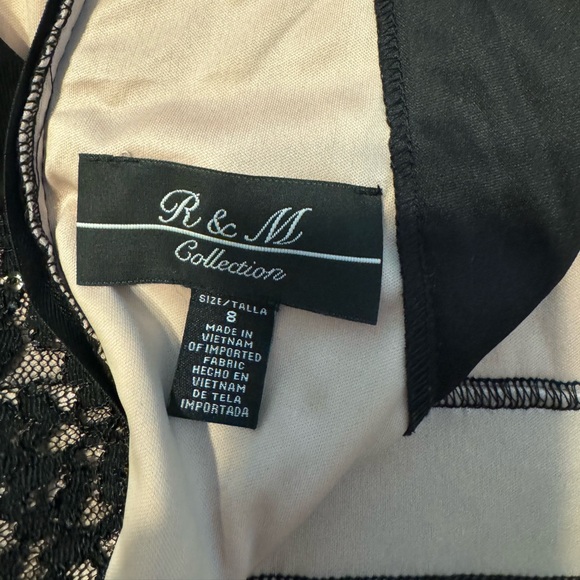 BLACK & TAN MAXI FORMAL DRESS - Picture 7 of 9